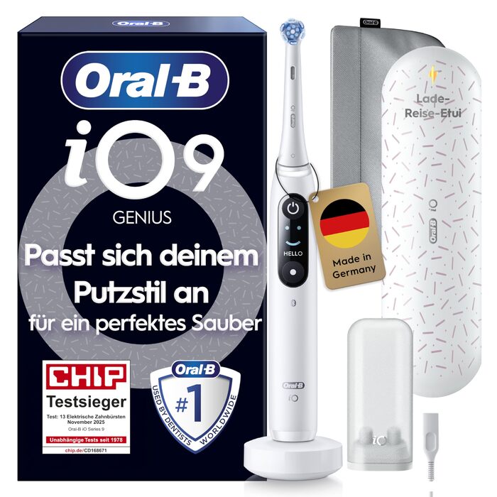 Електрична зубна щітка, з 1 насадкою 7 режимів догляду за зубами, переможець тесту CHIP (11/25), розроблена Braun, білий колір Білий алебастр, 9