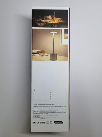 Світлодіодна настільна лампа бездротова, Hapfish 8000 мАг настільна лампа на батарейках з пультом дистанційного керування, алюміні