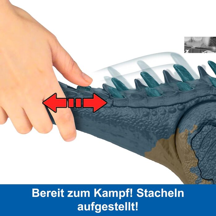 Іграшка-динозавр Mattel Jurassic World Ruthless Rampage Allosaurus, фігурка динозавра з безперервними кусючими атаками, ревучими з