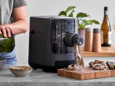 Електрична макаронна машина Nina, повністю автоматична, макаронниця з функцією зважування, включаючи 7 макаронних вставок, буклет з рецептами