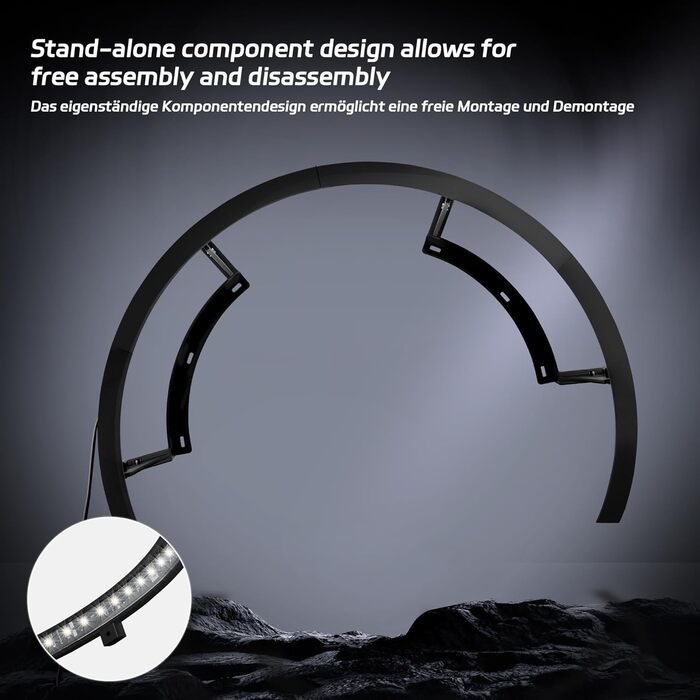 Світлодіодне освітлення мішень для дартсу CyeeLife, система світлодіодного освітлення мішень для дартсу, підсвічування мішень для дартсу надійно кріпиться до всіх мішень для дартсу, підсвічування мішень для дартсу, легке встановлення, чорний колір, 270