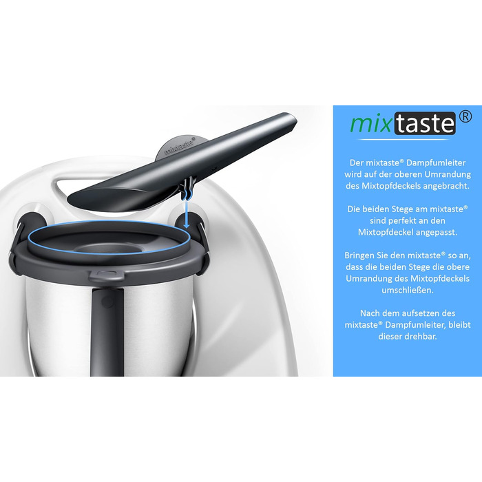 Паровий дивертор mixtaste сумісний з Thermomix TM5, TM6, TM Friend, із захищеним захистом від переливу, насадкою для відхилення пари, аксесуарами, каміном, захистом меблів, витяжкою