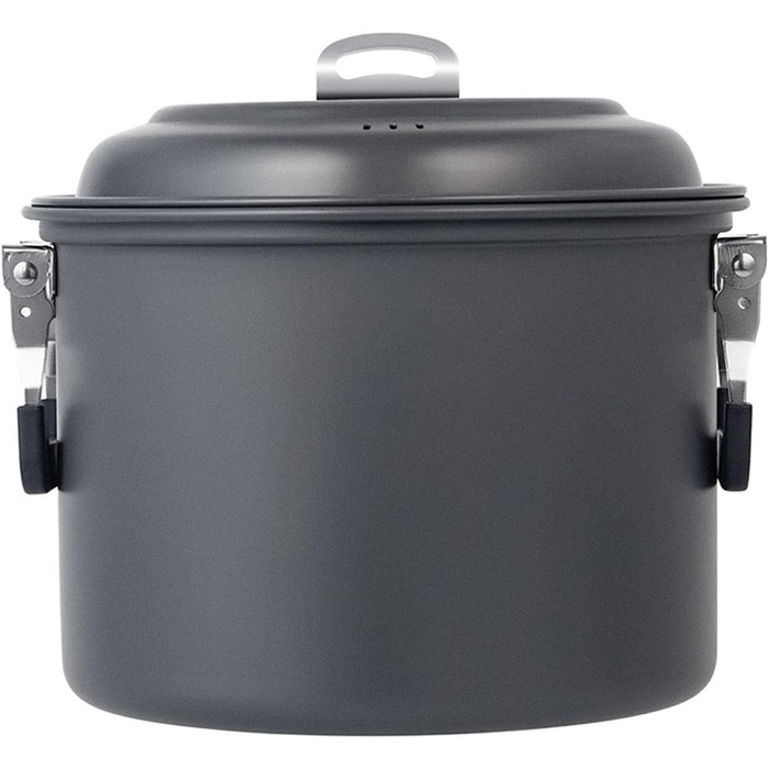 Каструлі для супу з кришками для кемпінгу, пікніків та полювання, твердий алюміній, універсальні для кемпінгу на 4-7 осіб