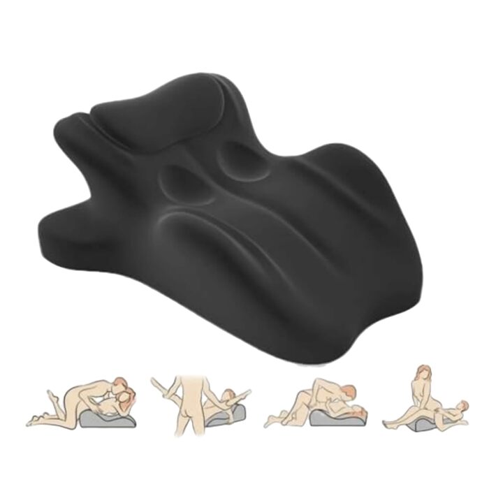 Подушка для пари Клиноподібна інтимна подушка з піни з ефектом пам&39яті для більшого комфорту та інтимності Ергономічна секс-подушка для пар, підтримка спини та ніг, чорна, 27