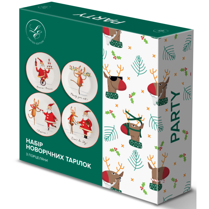 Набір тарілок Limited Edition NY Party, 4х19 см (7133569)