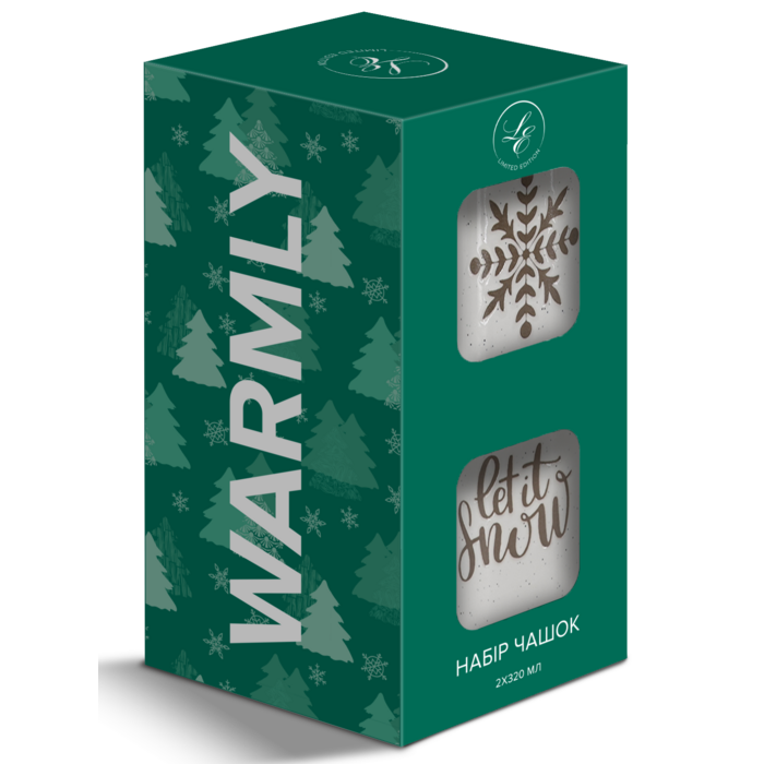 Набір чашок Limited Edition NY Warmly Green Grey, 2х320 мл (7133566)