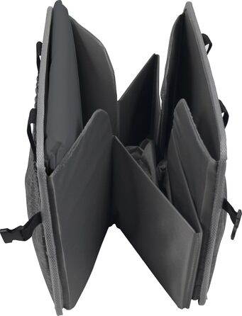 Складне дитяче ліжечко для подорожей з матрацом - надзвичайно легке, компактне, кишені з боків, 41 x 74 см (у зібраному вигляді) / 41 x 26 см (у складеному вигляді), 100 поліестер, чорний/сірий