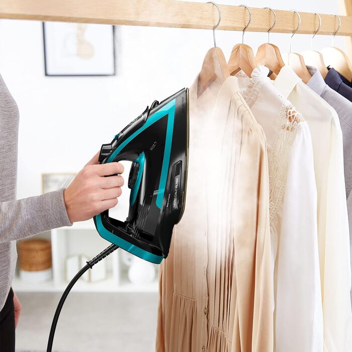 Парова праска Tefal FV8066 Puregliss 280 г/хв. посилення подачі пари вертикальна подача пари XL отвір для заливання води стійка по