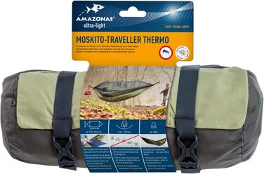 Трекінговий набір StoreoAS - Ультралегкий гамак Mosquito Traveller Thermo Мотузка для пригод