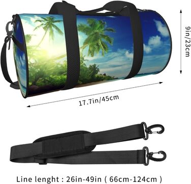 Спортивна сумка, дорожня сумка, пляжна сумка, принт Захід сонця, сумка на нічліг, чорна, універсальний розмір
