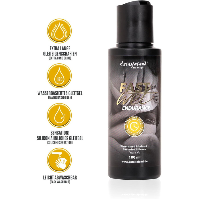Лубрикант Fastwet Endurance 2 в 1, водна основа, 100 мл
