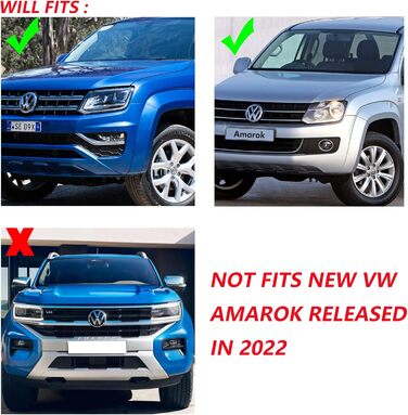 Чохол для фар JHCHAN Чохол зовнішнього захисту для VW Amarok першого покоління 2010-2022 V5 V6 Highline Startline Trendline Aventura Atacama Canyon Чохол для фар