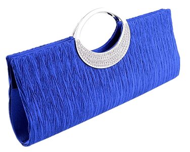 Клатч жіночий, сумочка-клатч, кристали, стрази, вечірня сумочка, гаманець, для нареченої, на весілля, вечірку, чорний, білий, срібний, королівський синій