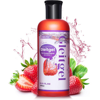 Лубрикант Rosezex на водній основі зі смаком полуниці, 330 мл