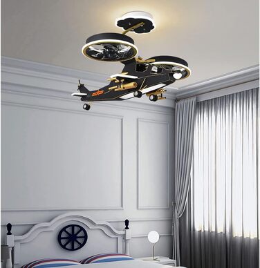 Стельовий світлодіодний світильник PAZWAHF 88W, стельовий вентилятор зі світлодіодним підсвічуванням, регульованою швидкістю вітру