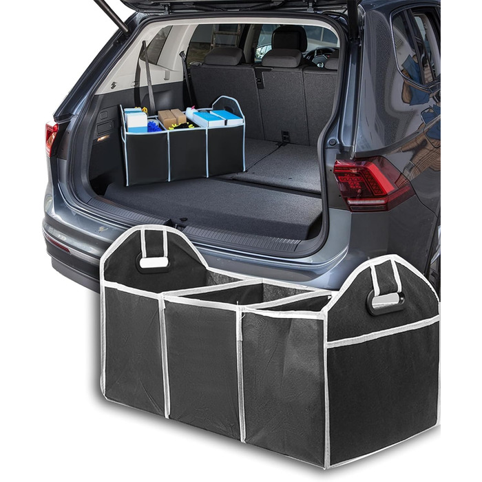 Органайзер для багажника, складаний контейнер з 3 відділеннями, короб для зберігання речей в авто, портативна водонепроникна сумка для багажника, автомобільні аксесуари, універсальний для позашляховиків, пікапів, фургонів