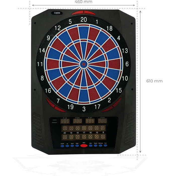 Електронна мішень для дартсу Royal 580, 6 м&39яких дротиків, 36 ігор, понад 580 варіацій, для 1-8 гравців
