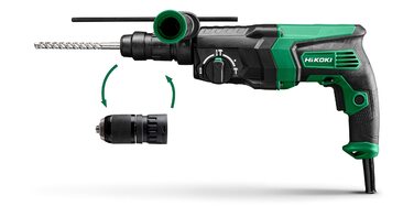 Перфоратор HIKOKI DH26PMCWSZ (у кейсі) 830 Вт, SDS-plus, 240 В, з буром SSBF 13 мм