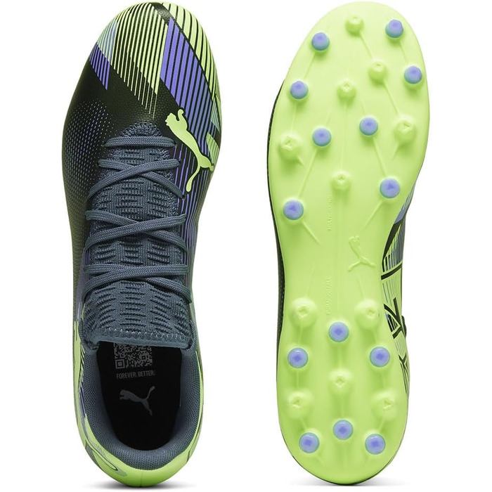 Футбольні бутси Puma Unisex Future 7 Play MgSoccer 40.5 EU сірий, небо, електрофіолетовий, газоване яблуко Puma білий