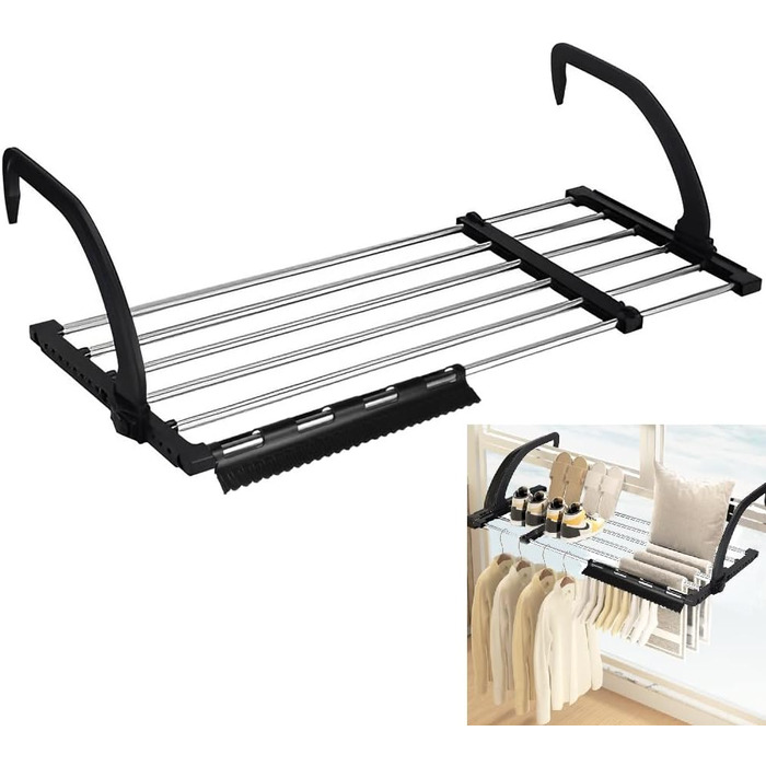 Ука радіаторна сушарка для білизни з нержавіючої сталі обігрівач для білизни 62-110см балконна сушарка для білизни висувна вішалка