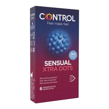 Презервативи Control Sensual Xtra Dots з рельєфом, 6 шт