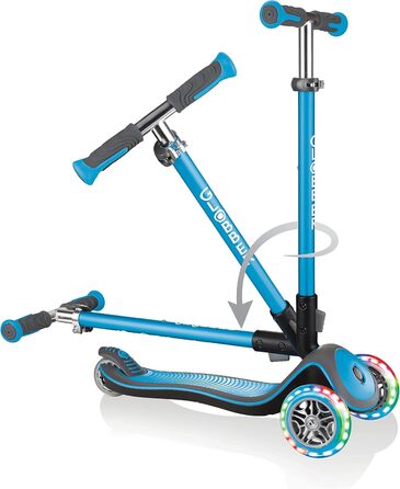 Самокат GLOBBER Elite - самокат для дітей від 3 років - самокат 120/80 мм - ABEC 5, 3 колеса - регульований по висоті - світлодіод