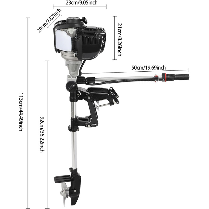 Підвісний бензиновий двигун, 4-тактний 5,5 к.с. Потужний підвісний човновий мотор Електричний підвісний мотор, підвісний мотор Мотор для електрочовна Підвісний мотор