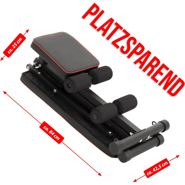 Складана фітнес-лава, багатофункціональна тренувальна лава, тренажер для пресу, похила лава з 7-позиційним регулюванням спинки, з еспандером, вантажопідйомність 300 кг, функція присідань
