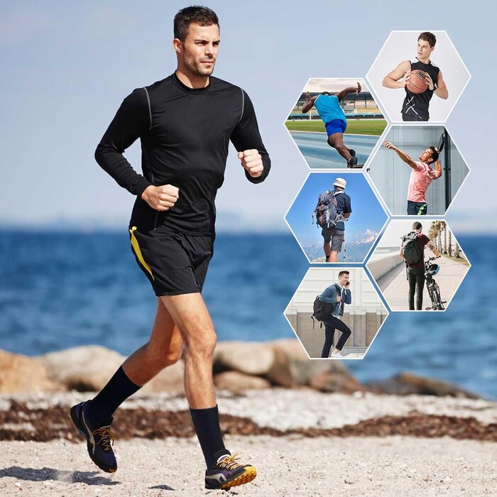 Шкарпетки PUTUO ABS з нековзним покриттям для чоловіків чоловічі шкарпетки з нековзним покриттям та ручками, бавовняні спортивні шкарпетки, 4 пари, розміри 43-46, чорні - 4 пари