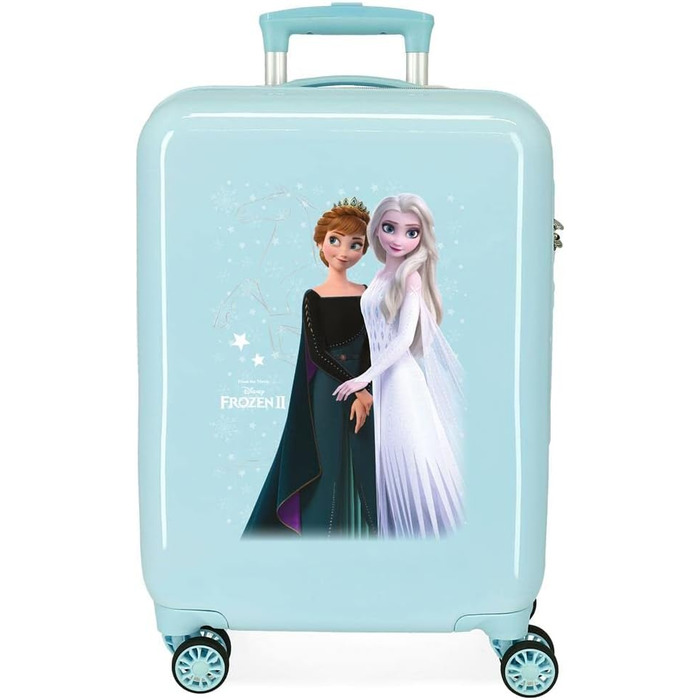 Візок для салону Disney Frozen Frosted Light, синій, 38 x 55 x 20 см, твердий пластик, бічний, 34 л, 2 кг, 4 колеса, валіза для ручної поклажі