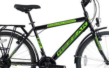 Дюймовий міський велосипед, велосипед для хлопчиків, дитячий велосипед, міський велосипед, 21 передача, чорний/зелений, НОВИНКА-047, 24-