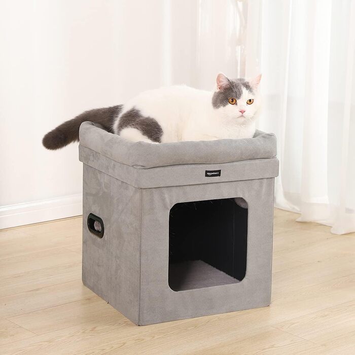Складаний котячий будиночок Storeo Basics, 38 x 38 x 43 см, сірий
