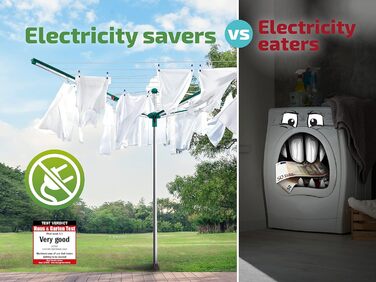 Ротаційна сушильна машина Leifheit Linomatic 500 Deluxe Cover з втягуванням шнура для чистої білизни, парасолька для прання для вс