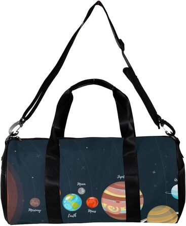 Спортивна сумка, маленька дорожня сумка, сумка для шопінгу та йоги, сумка з принтом Сонячна система, сумка для фітнесу на відкритому повітрі, сумка-шопер