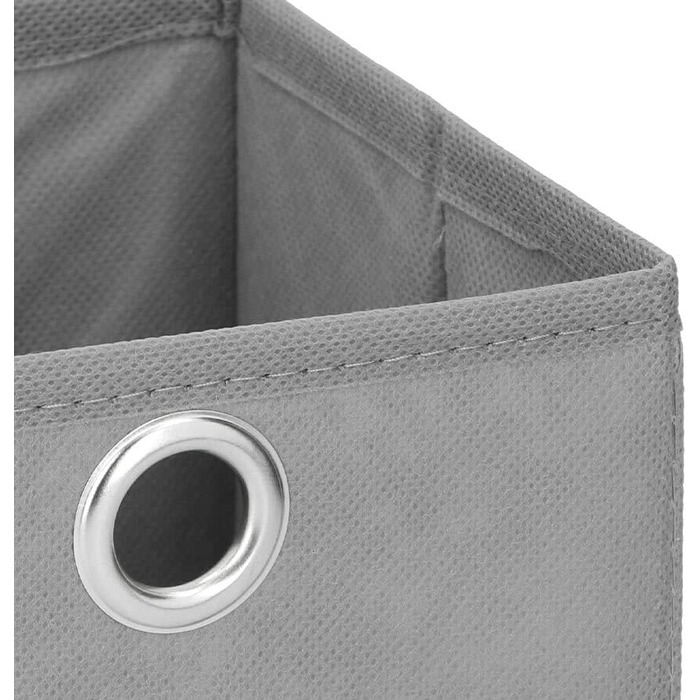 Набір із 10 складних коробок для зберігання, приблизно 15x15x15 см, сірий - кубоподібні коробки для зберігання, складні, вставні кошики, органайзери для шухляд, органайзери для білизни, кошики з тканинними полицями, маленькі складні коробки