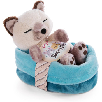 М'яка іграшка NICI Sleeping Pets сіамська кішка в кошику, 12 см