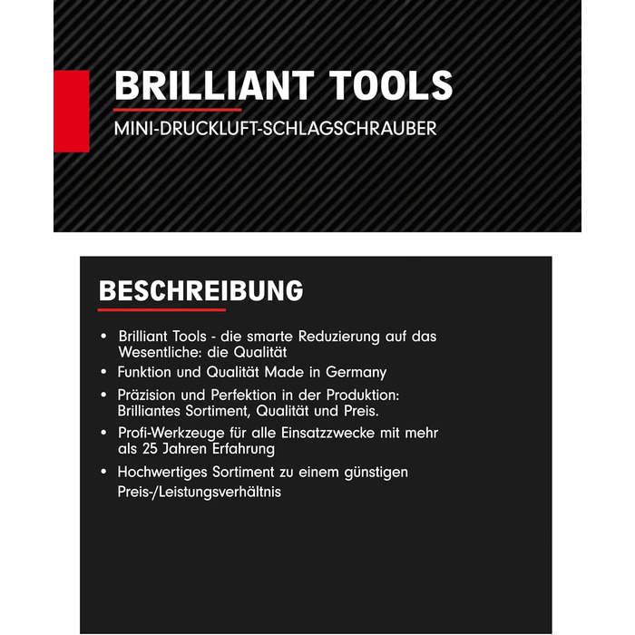 Міні-гайковерт пневматичний 1/2 BT160400 1,240 Нм I Ударний гайковерт стисненого повітря, регульований у 3-х ступенях I Високоефек