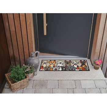 Килимок Salonloewe для дверей 030x075 см, килимок для дверей з узорами собак, для використання в приміщенні/на вулиці, брудозбірний килимок, килимок, що не протікає, 30 x 75 см (прямокутний)