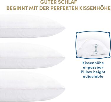 Подушка Schlafmond Fairy Tale Soft Aloe Vera від алергії 80x80 см - Гіпоалергенна подушка з наповнювачем з капоку - Бавовняна подушка 80x80 - Можна прати при температурі до 95 градусів Зроблено в Німеччині 80 x 80 см Білий