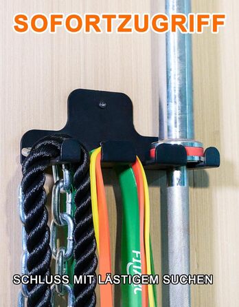 Настінний тримач для штанги Fitarc для олімпійських штанг, вішалка для штанги 33 мм, підвісна стійка для штанги для домашнього тренажерного залу, вільні стійки для штанги, вішалка для штанги з 3 гачками