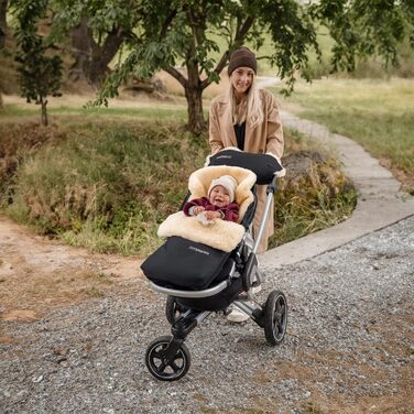 Муфта для ніг Hofbrucker з овечої шкіри Putzi для коляски, баггі/зимова муфта для ніг вітро- та водовідштовхувальна/тепла муфта дл