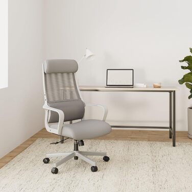 Ергономічне офісне крісло Storeo Imp, до 200 кг, сітка, сірий