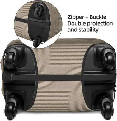 Чохол для валізи з еластичною тканиною та унікальним принтом Хвилі, захисний від подряпин та пилу, чорний, розмір 80