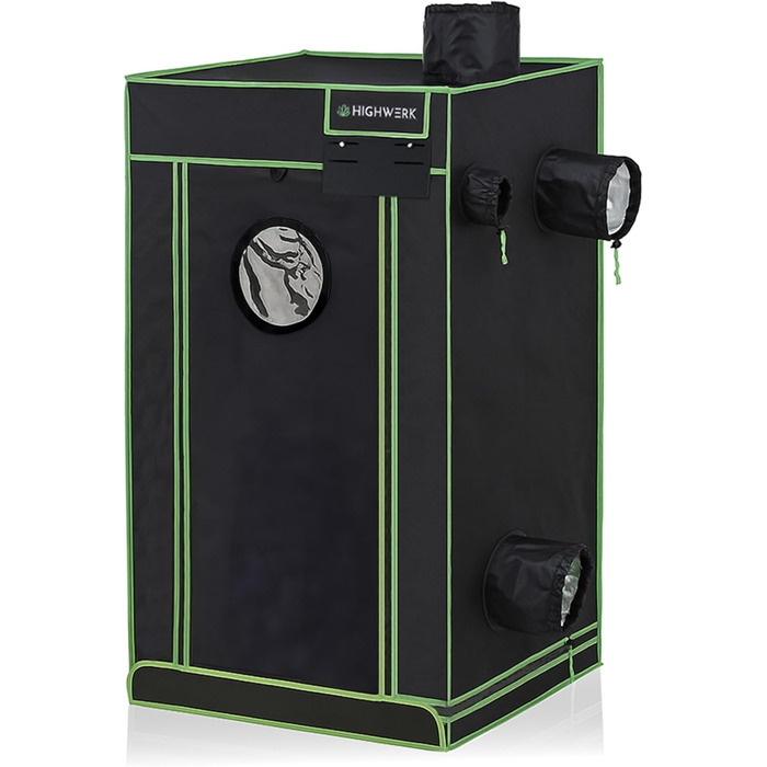 Тент для вирощування рослин у приміщенні чорний-зелений Гроубокс, домашнє вирощування, гроушафа Тент для розсади, рослинний намет, теплиця для вирощування, кімнатний сад 60x60x120 см, 60x60x120