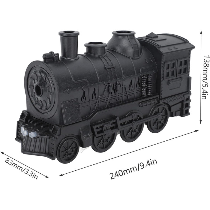 Дифузори для ефірних масел, зволожувач повітря локомотив 300 мл з пультом дистанційного керування, форма тяги, 2 режими освітлення