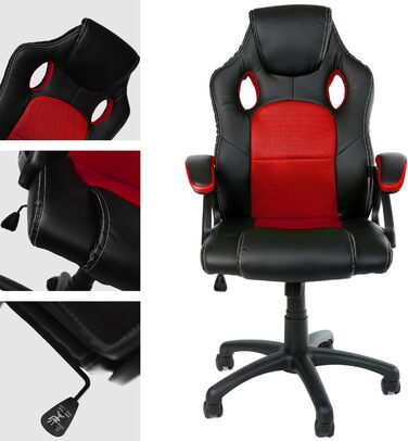 Геймерське крісло Panorama24, ігрове крісло для офісу, крісло для керівника, ергономічне, сіре, 9 варіантів кольорів, м&39які підлокітники, механізм нахилу, вантажопідйомність до 150 кг, сертифікований підйомник TV