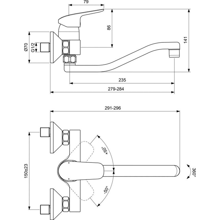 Одноважільний змішувач для раковини Ideal Standard Ceraflex B5128AA, хром