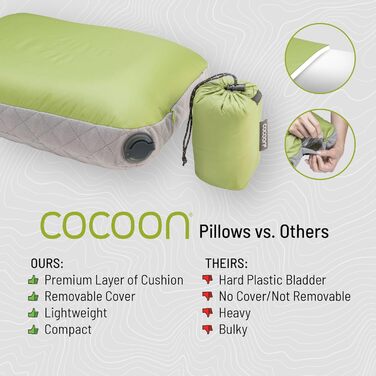 Капюшон Cocoon Outdoor-Kissen Air-Core/Camp UL Kissen Wasabi