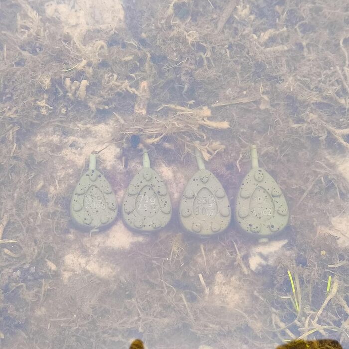 Набір повідків для коропа, 8 шт. - 2 кожного по 56 г/71 г/85 г/99 г Повідці для коропа, Повідці для коропа, Рибальські повідці, Донні повідці, Ловля коропа - Рибальські аксесуари, Вбудовані овальні, Камуфляжно-зелені, 2 кожного по 56 г/71 г/85 г/99 г