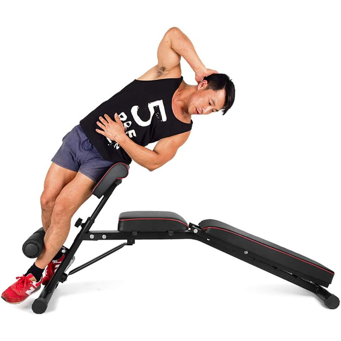 Складана силова лава soges з розкладною розкішною опорою для ніг для тренування м&39язів живота та спини, багатофункціональні силові лави для домашніх силових тренувань, PSBB004-1